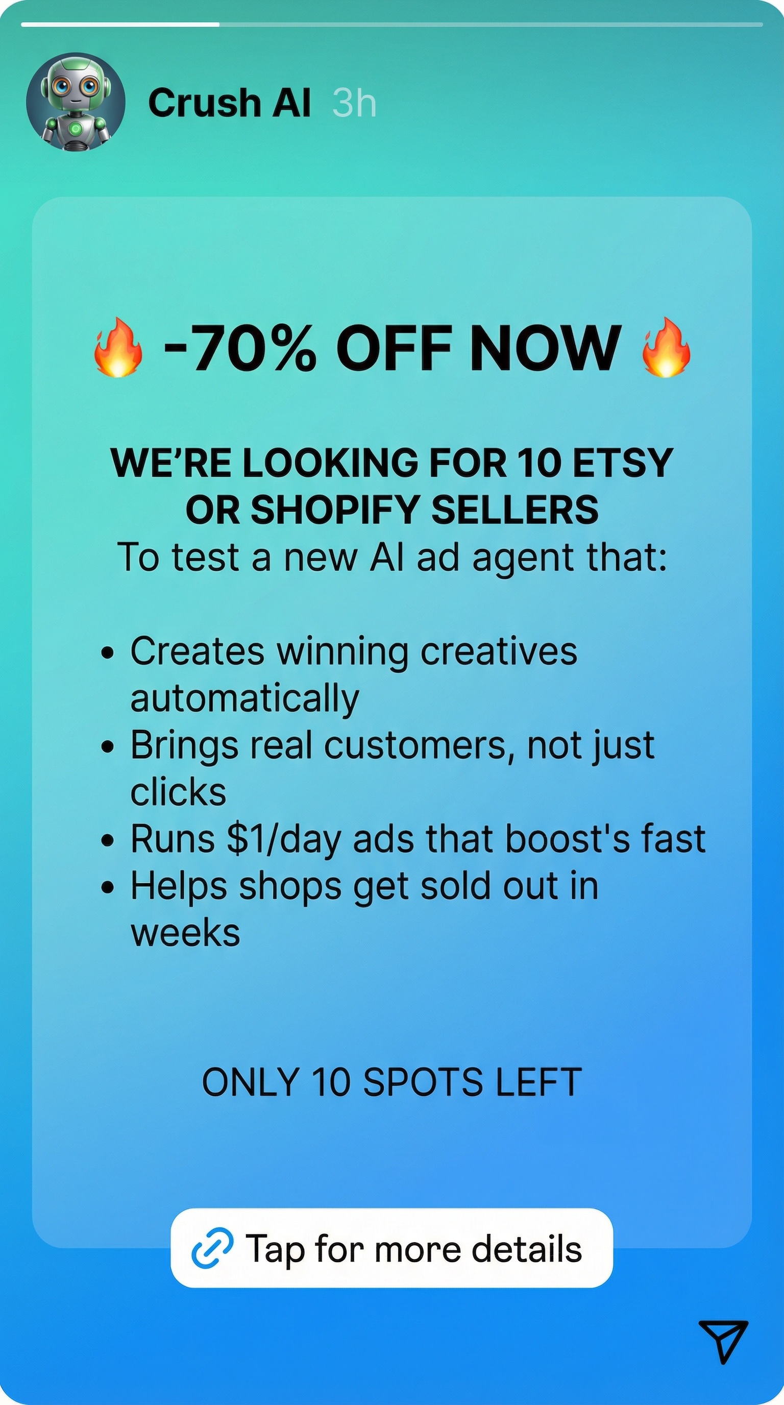 trycrush.ai Facebook ad