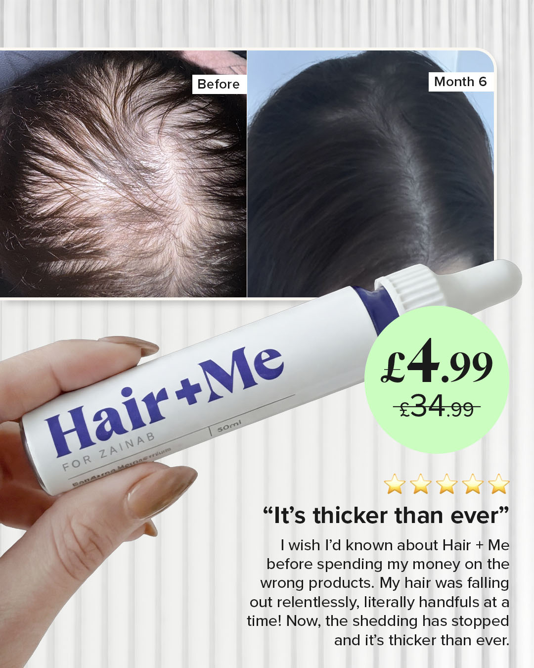 Hair + Me Facebook ad