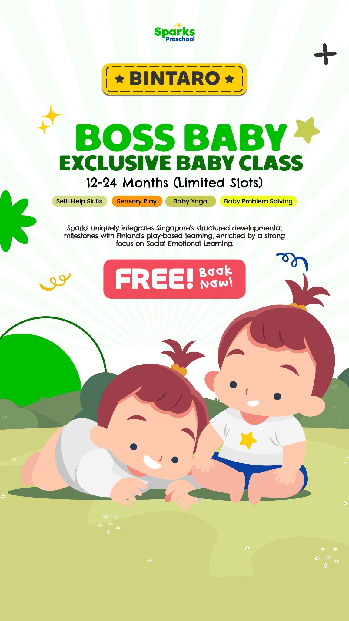 Sparks Preschool Facebook ad