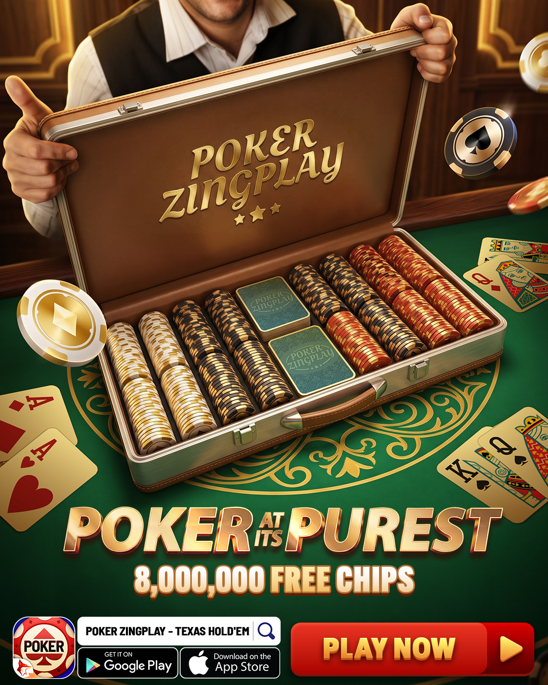 Poker ZingPlay - Texas Hold'em Facebook ad