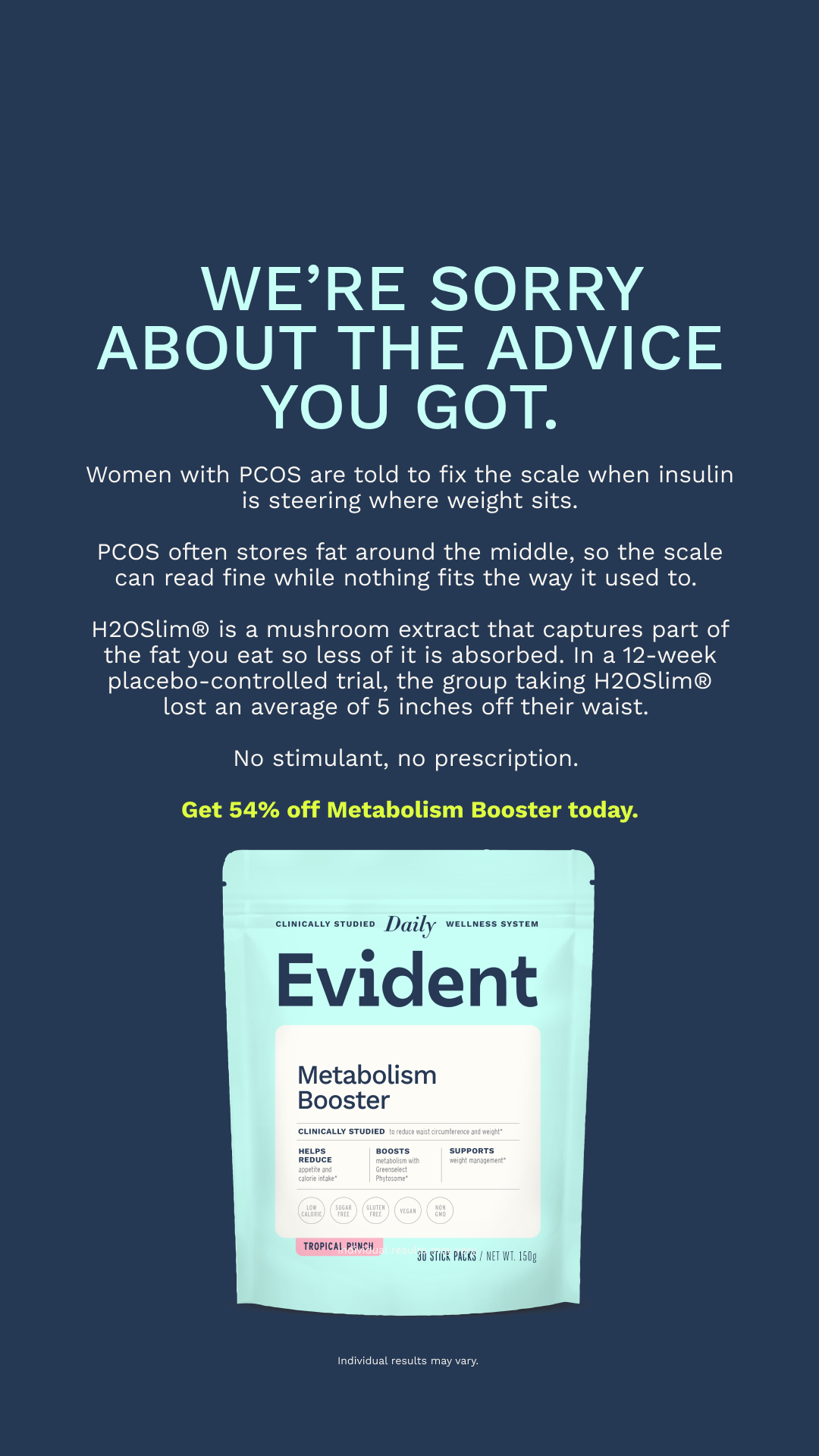 Evident Wellness Facebook ad