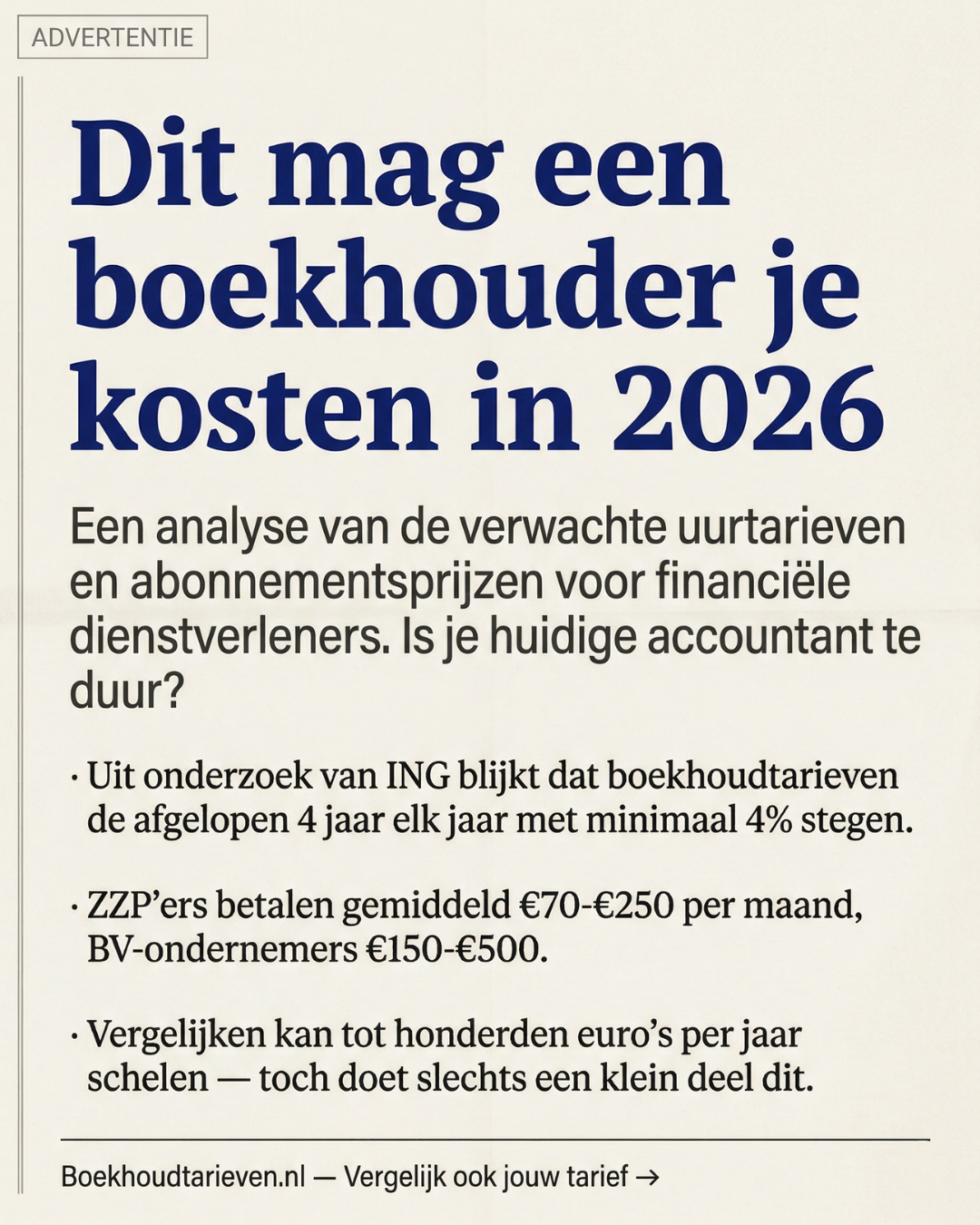 Boekhoud Tarieven Facebook ad