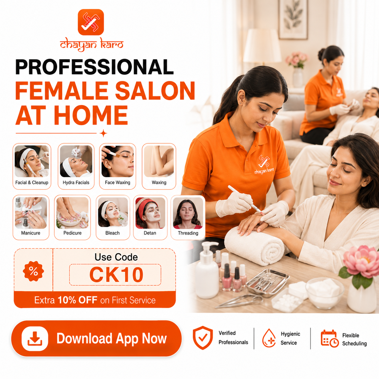 Chayan Karo Facebook ad: Book Service