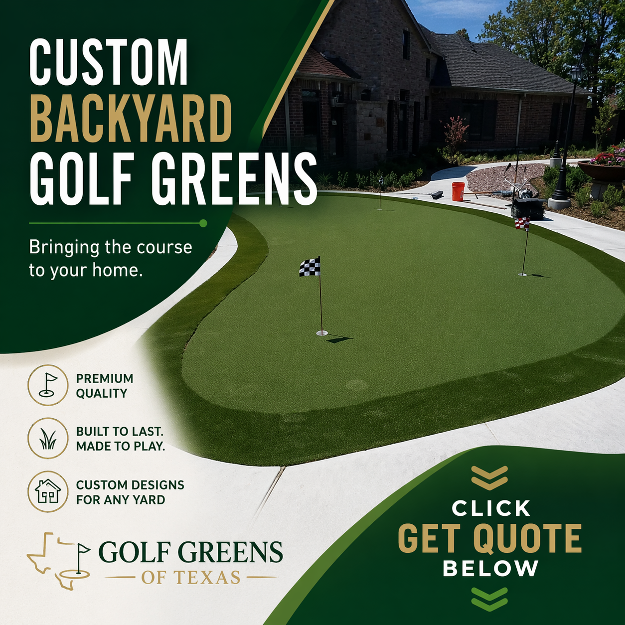 Golf Greens Texas Facebook ad