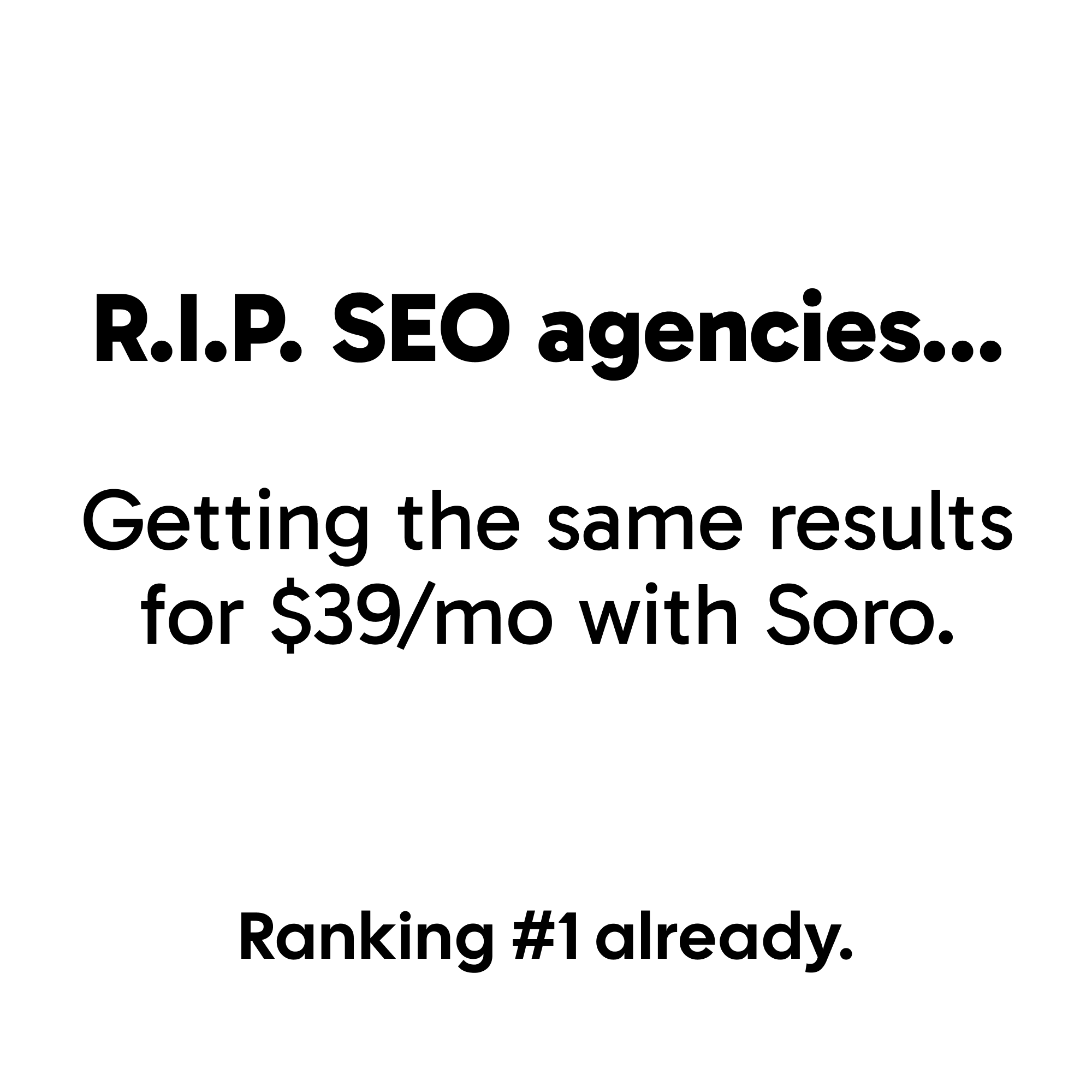 Soro SEO Facebook ad