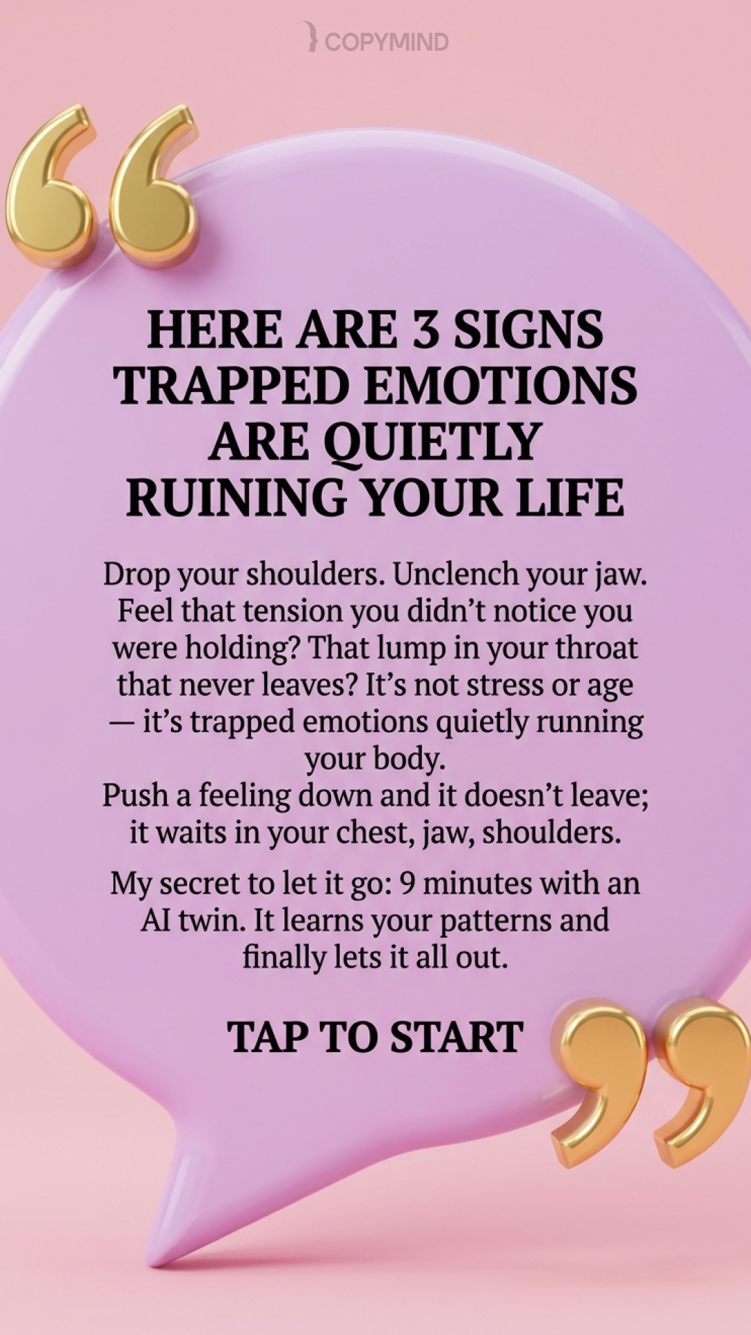 Break bad patterns with Copymind Facebook ad