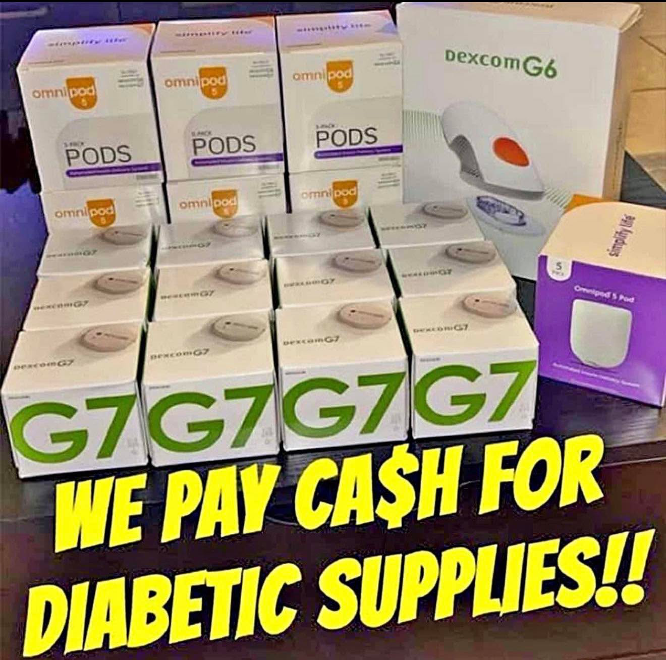 The Gold Spot Facebook ad: Cash For Dexcoms, Libres, Omnipods Today