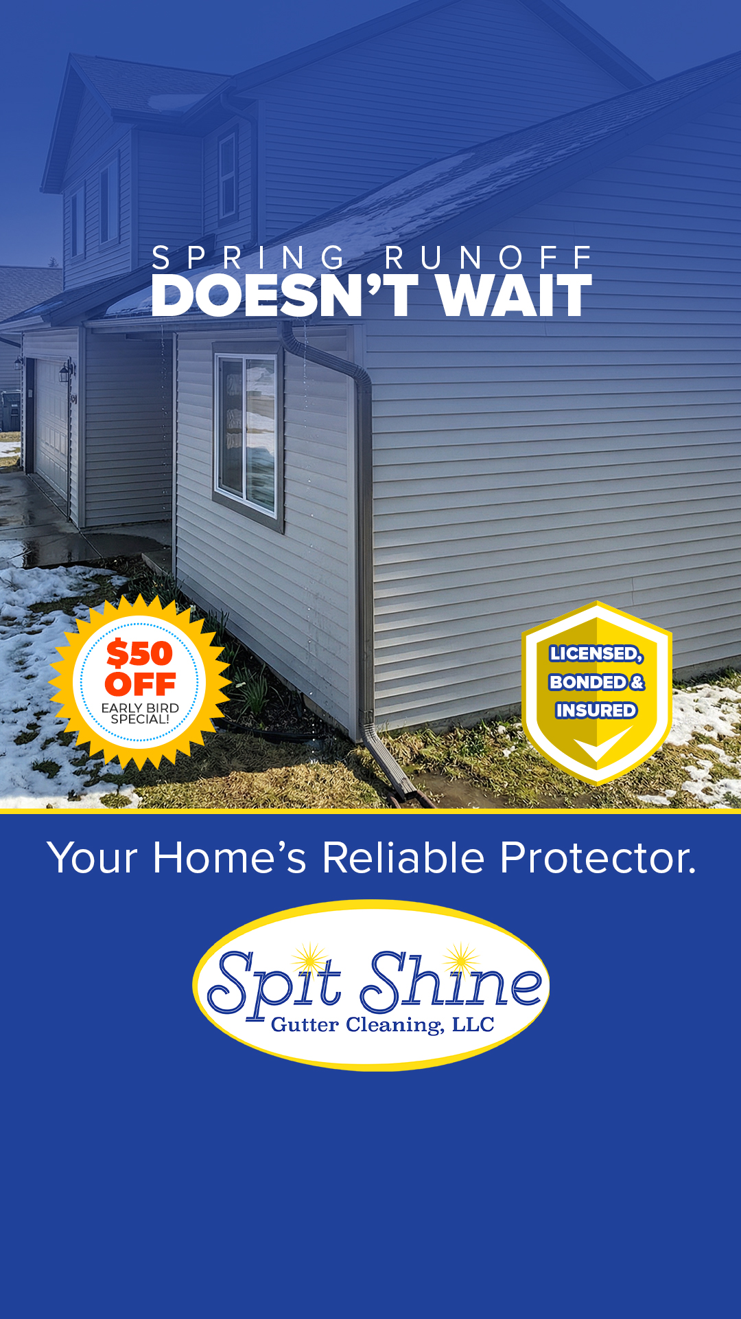 Spit-Shine Gutter Cleaning Facebook ad