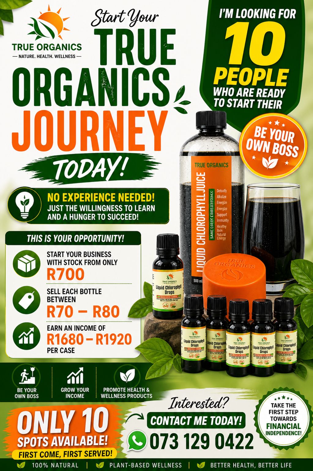 True organics juice with Raisibe Facebook ad