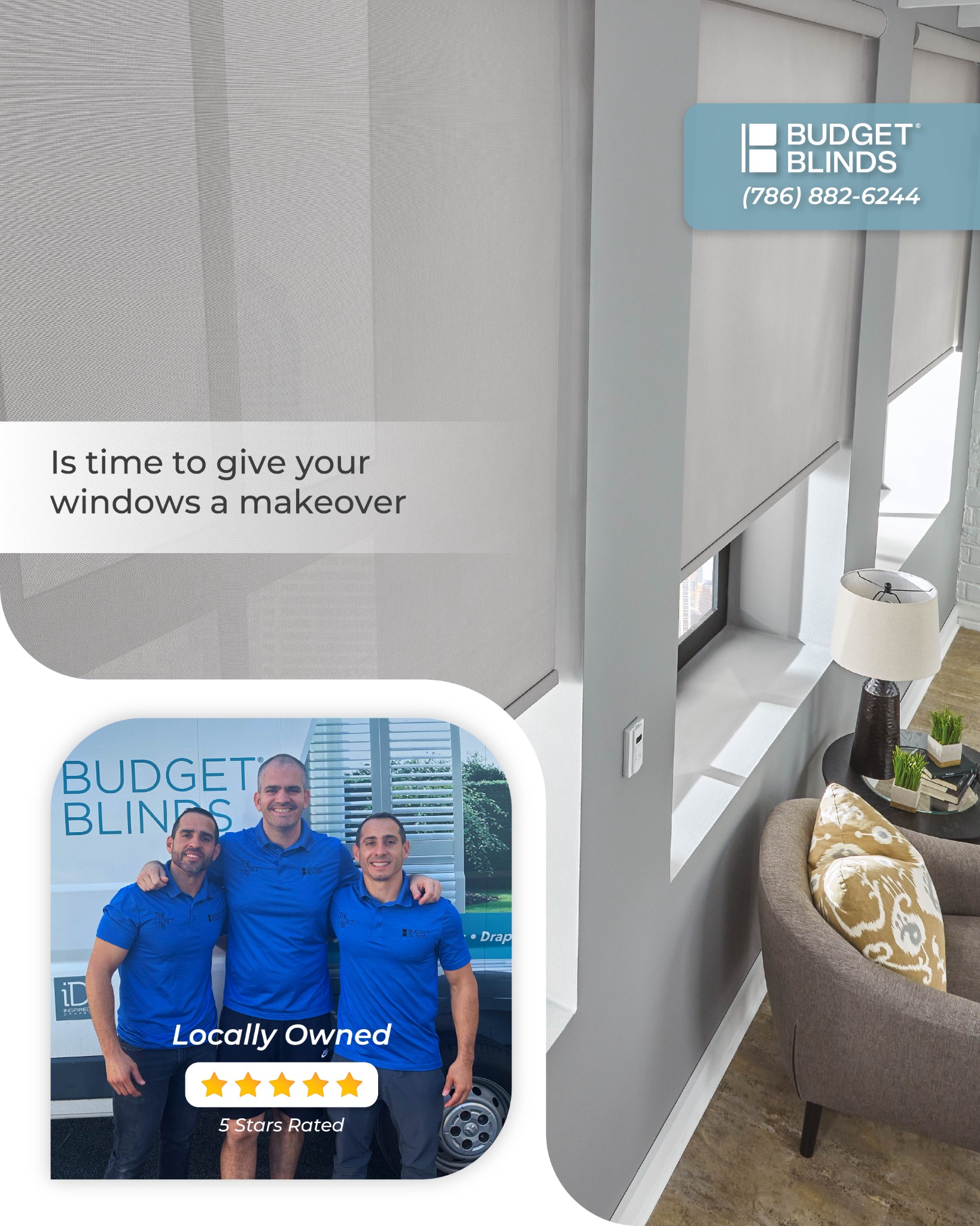 Budget Blinds Pinecrest and Coral Gables Facebook ad