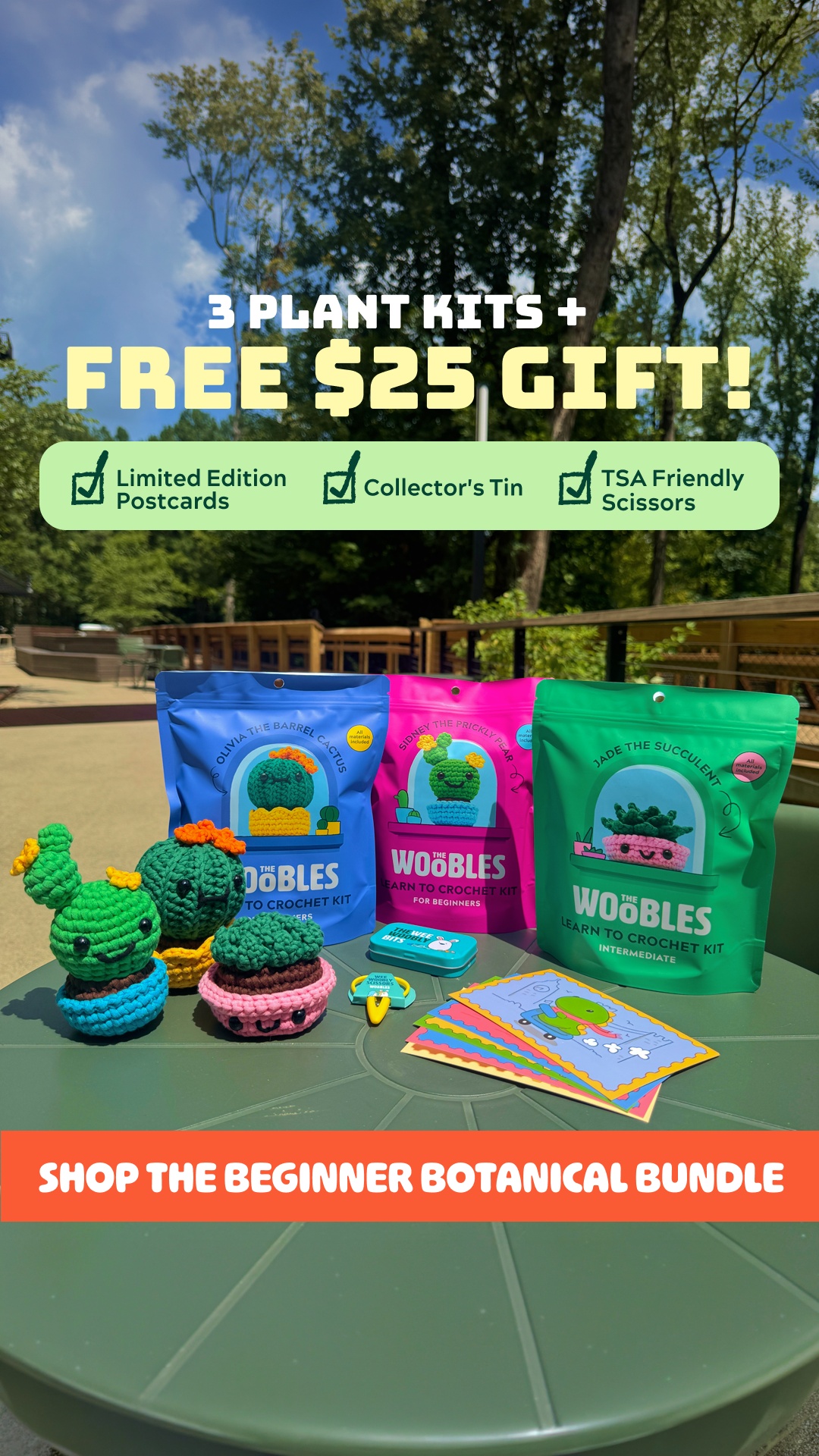 The Woobles LAB Facebook ad: Crochet Your Own Plants
