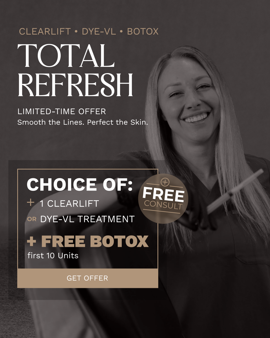 Opal Aesthetics Facebook ad: Reveal Smoother, Brighter Skin