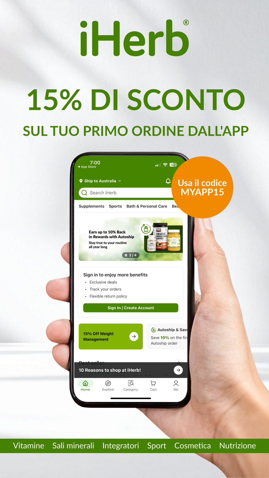 iHerb Facebook ad