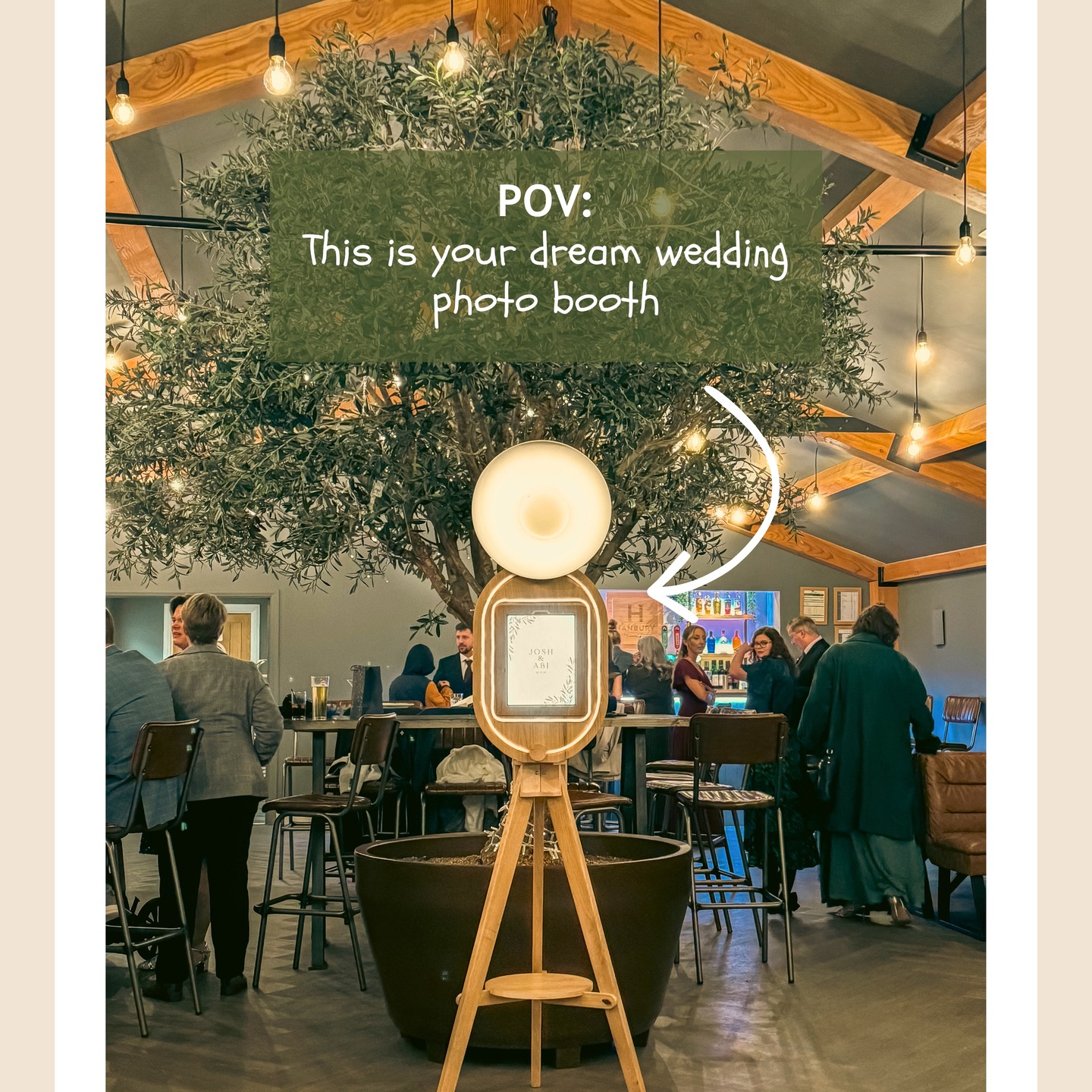 Best Booth Facebook ad: POV: your guests are laughing, the drinks are…