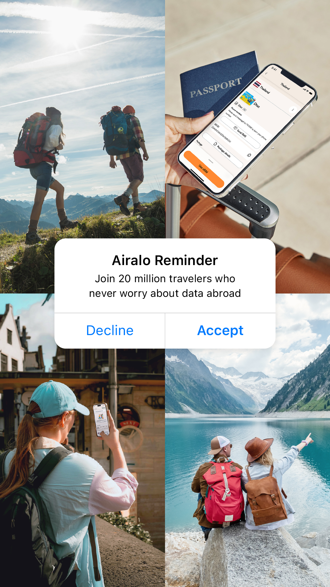 Airalo Global eSIM Store Facebook ad
