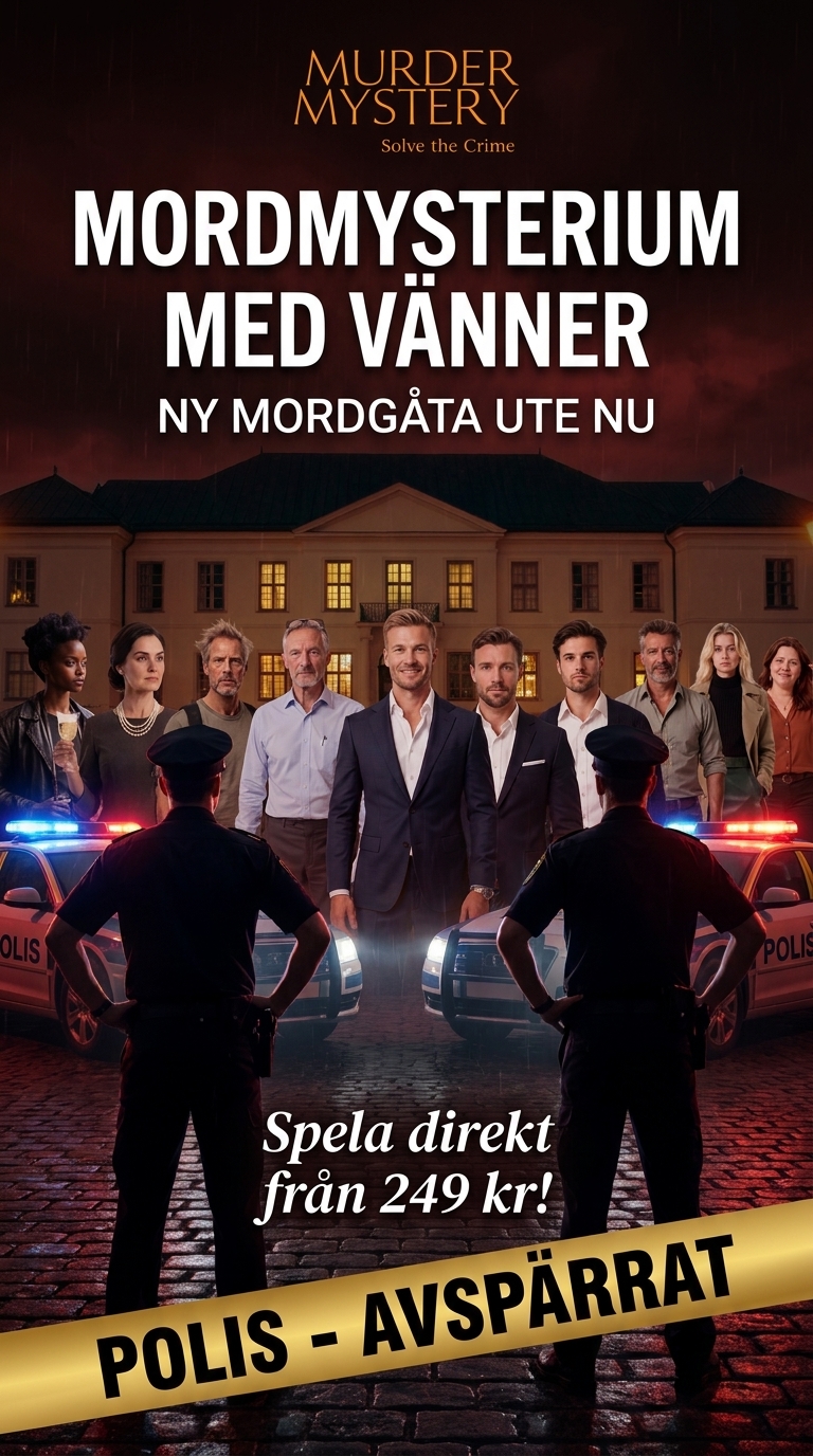 Murder Mystery Facebook ad: Lös en spännande mordgåta ikväll!