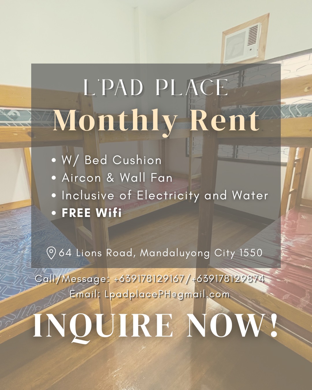 L'Pad Place Facebook ad: Monthly Rate!