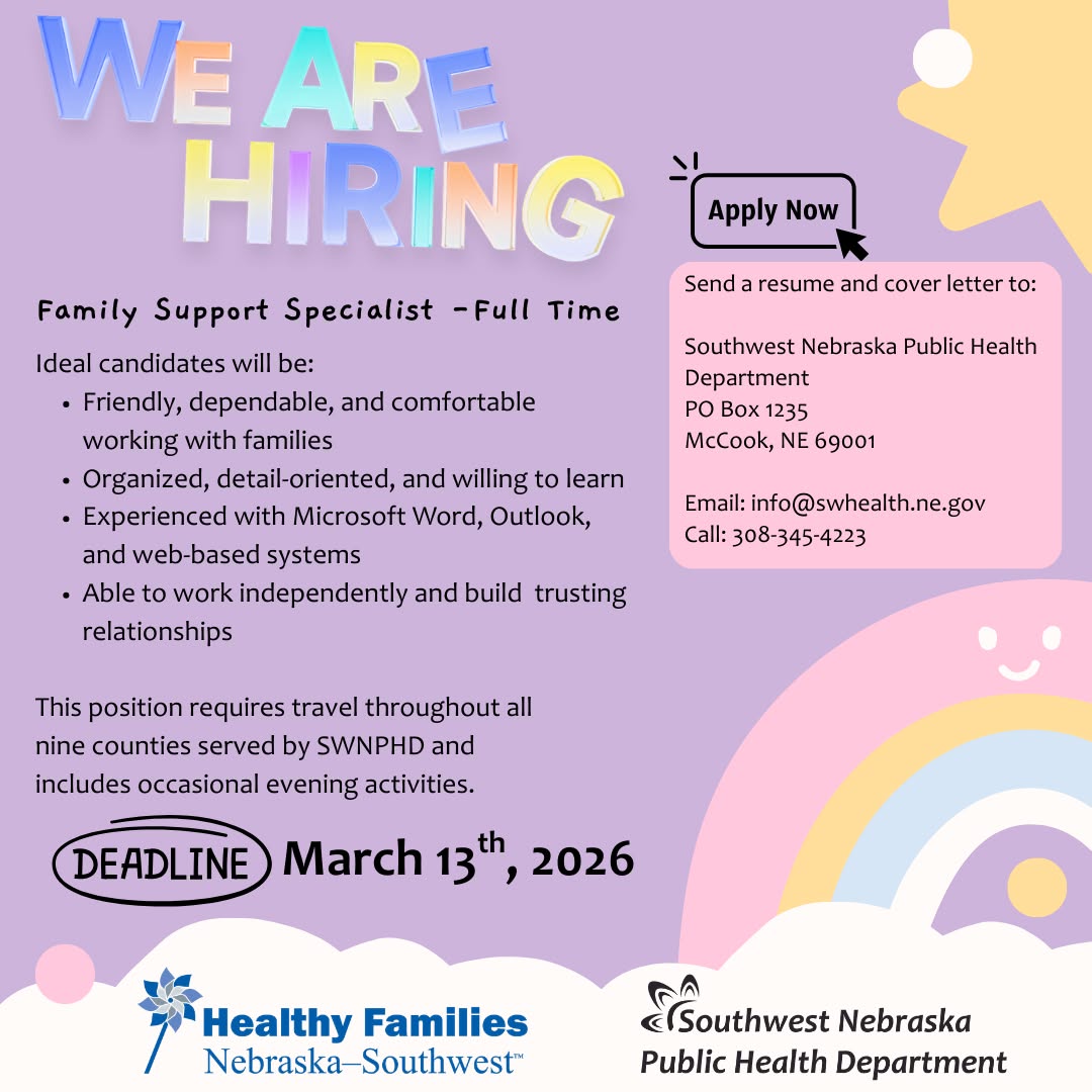 Southwest Nebraska Public Health Department Facebook ad