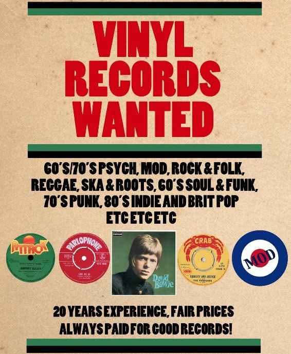 Joe Hilton Facebook ad: Records wanted. Top prices paid!