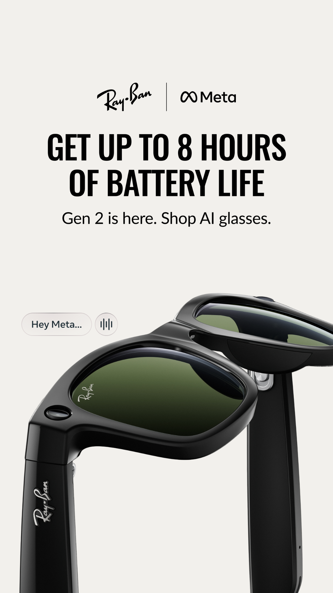 Ray-Ban Meta Facebook ad