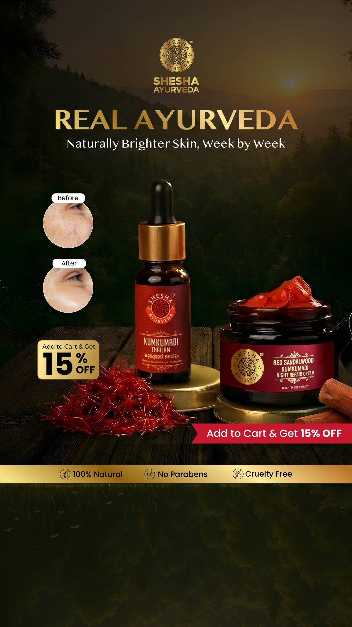 Shesha Ayurveda Facebook ad