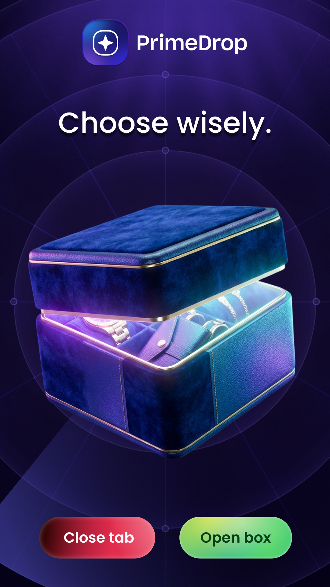 PrimeDrop Facebook ad: Choose wisely