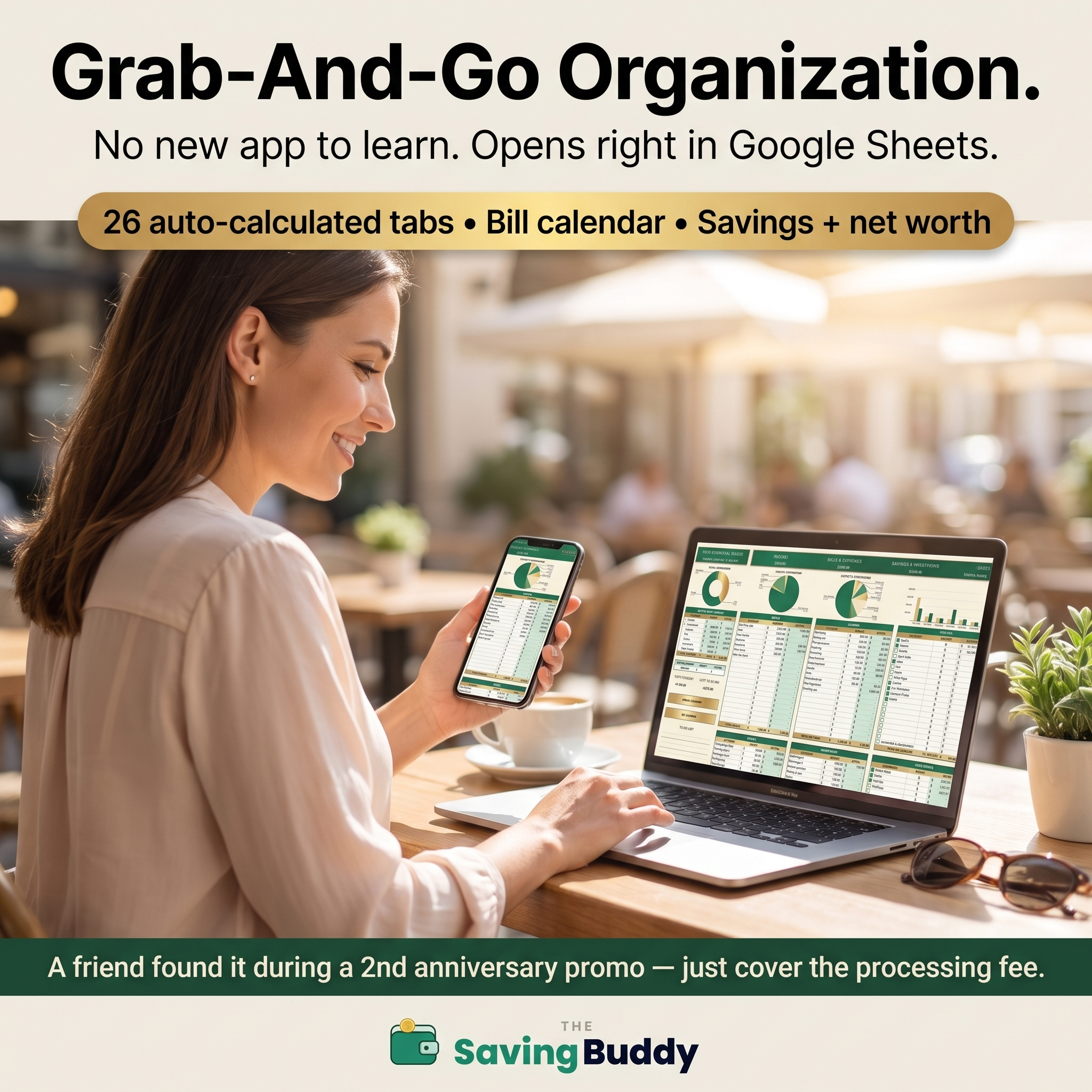 Thesavingbuddy Facebook ad: Free Today ( Just Cover a Processing Fee)