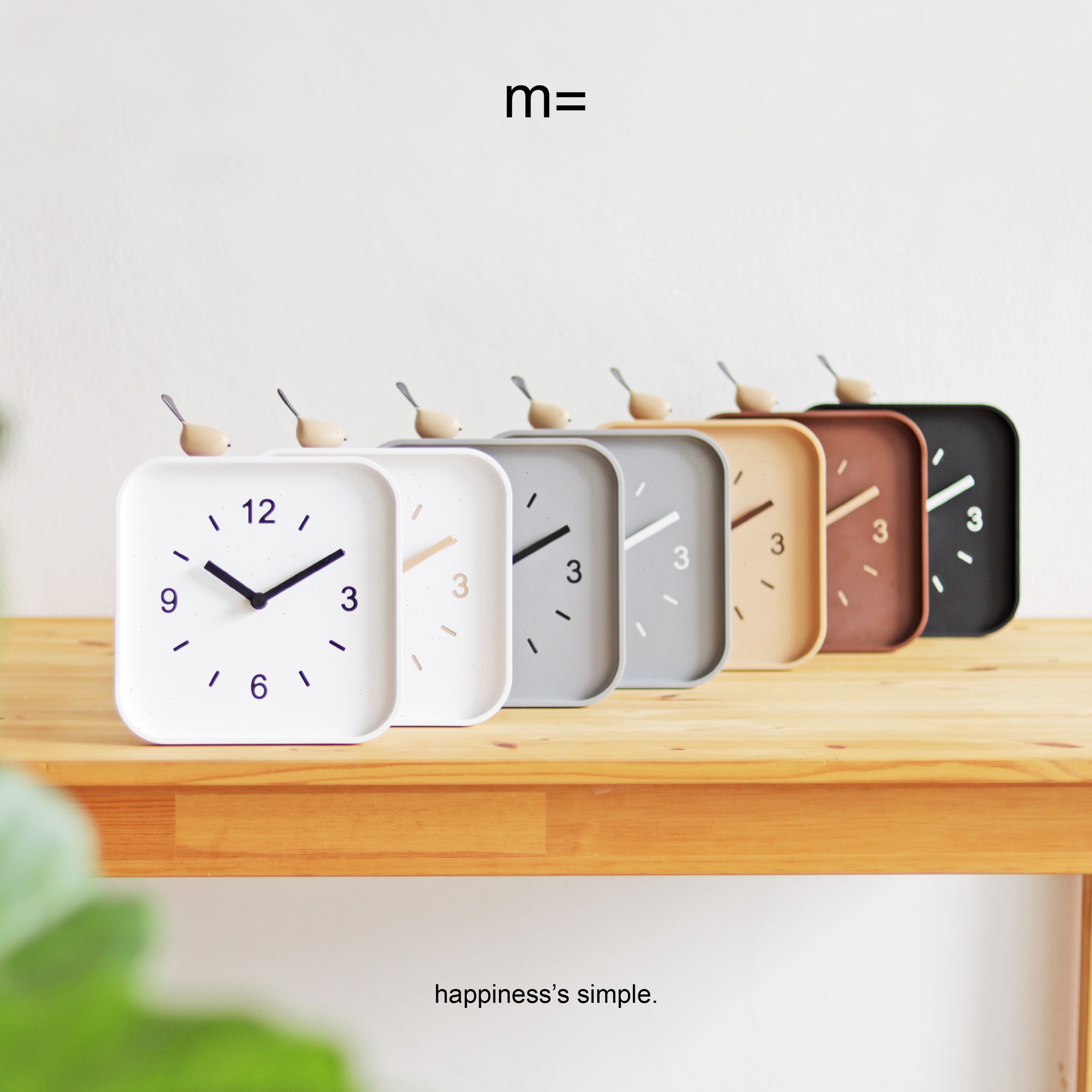Minimal Sculpt Facebook ad: New Arrival Bird on Clock = Wall Clock…