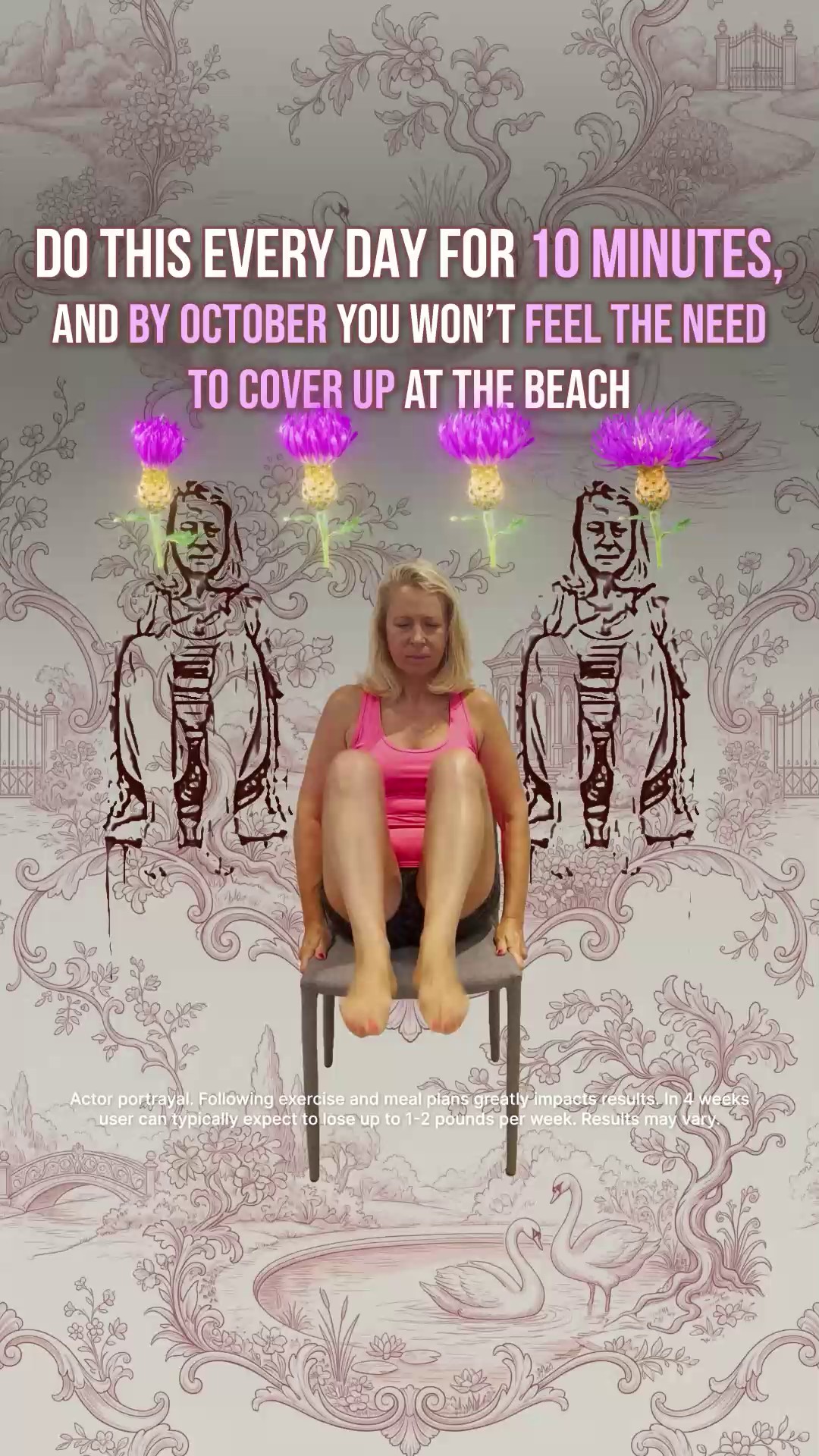 Tori Repa Facebook ad: Start Chair Yoga routine