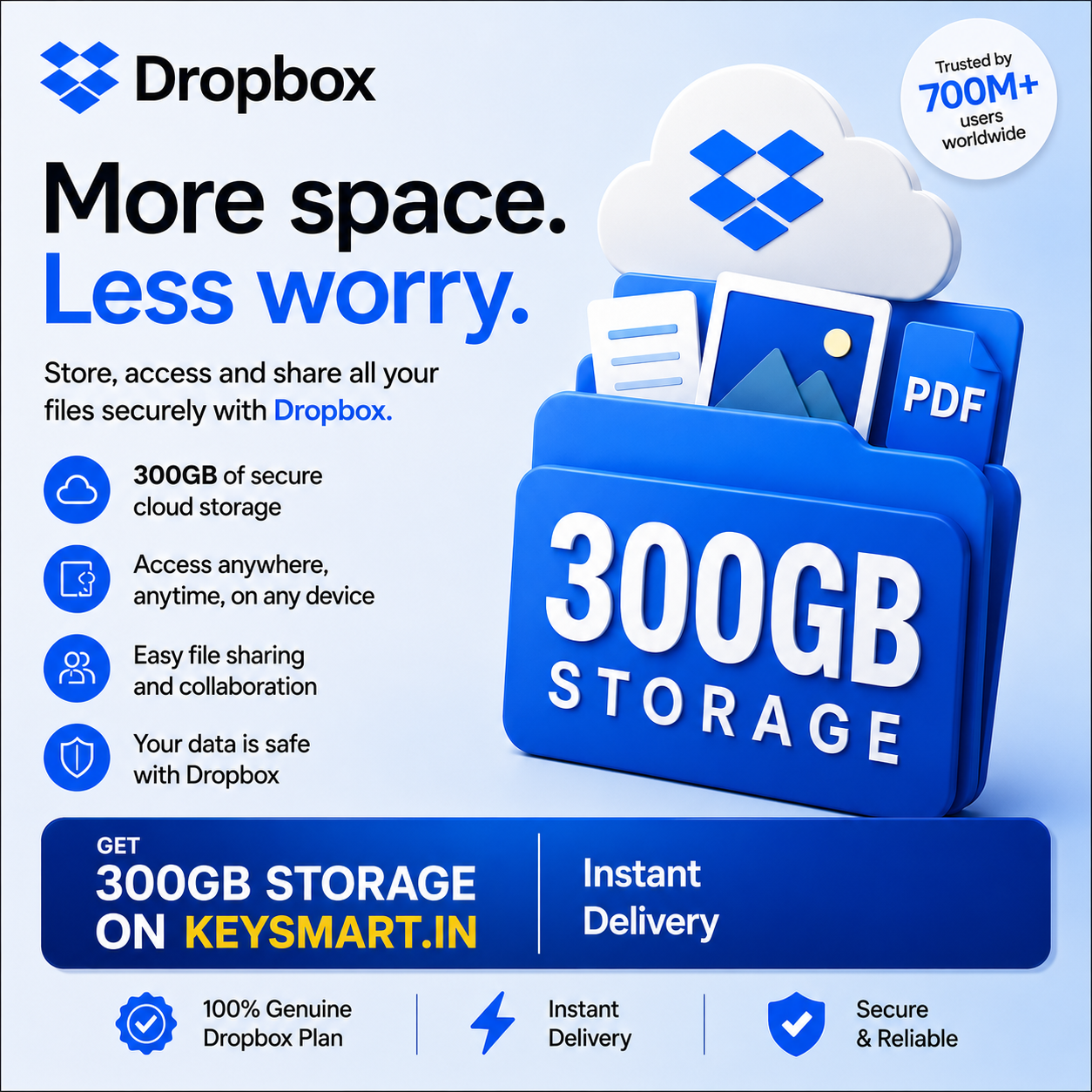 Keys-shop.in Facebook ad: Dropbox Premium | 200GB to 10TB | Own Email