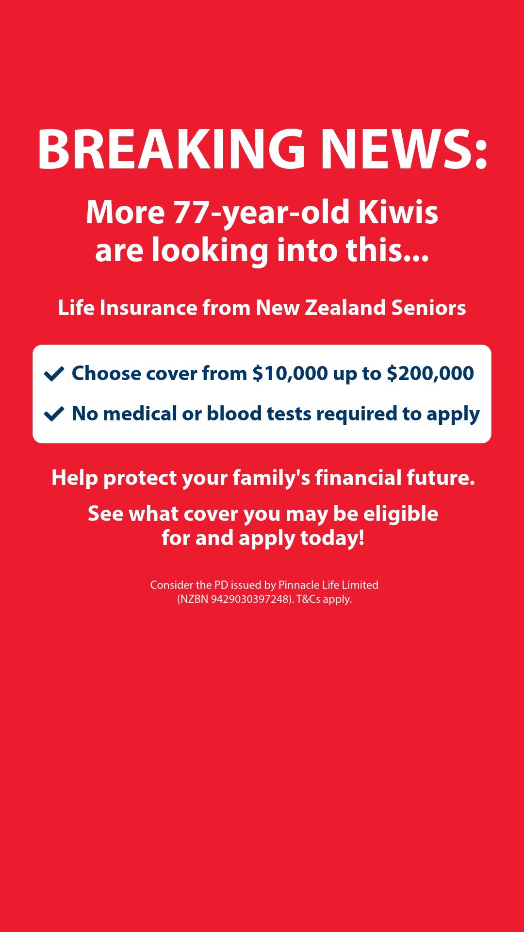 New Zealand Seniors Life Facebook ad