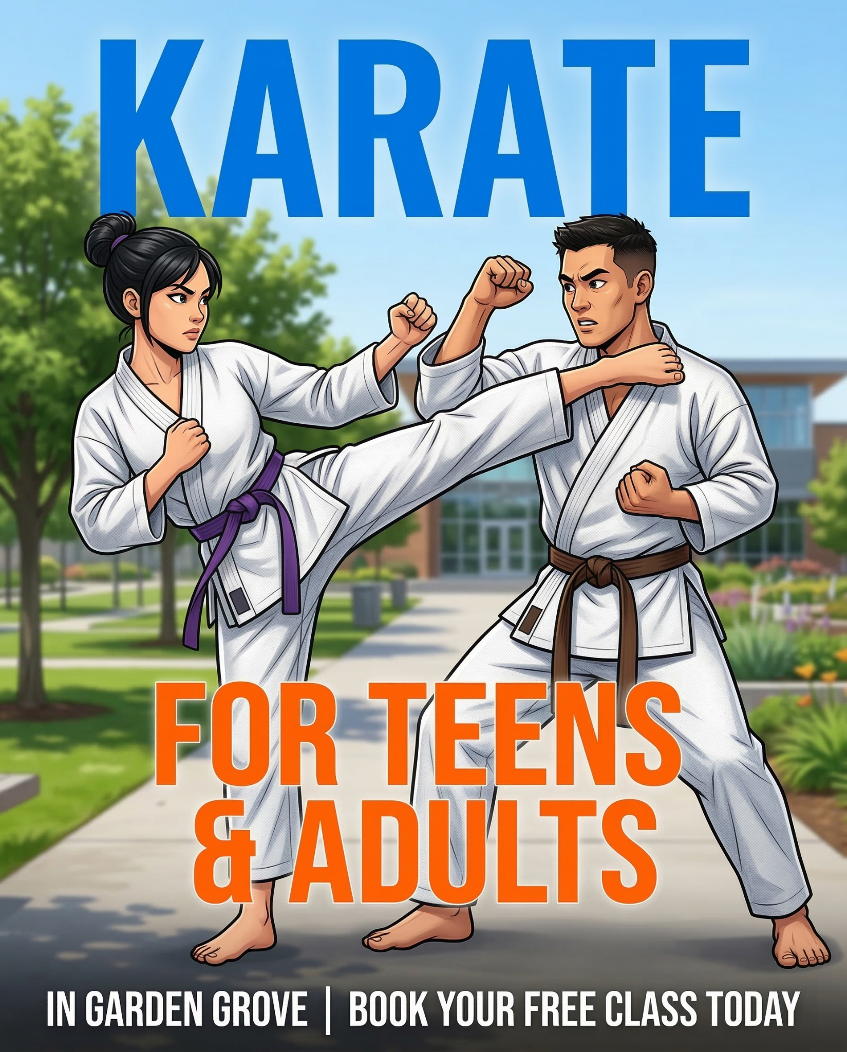United Kenpo Karate Studio Facebook ad: Free Karate Class in Garden Grove