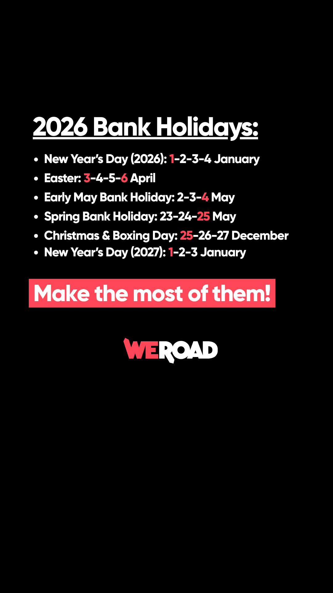 WeRoad Travel Facebook ad