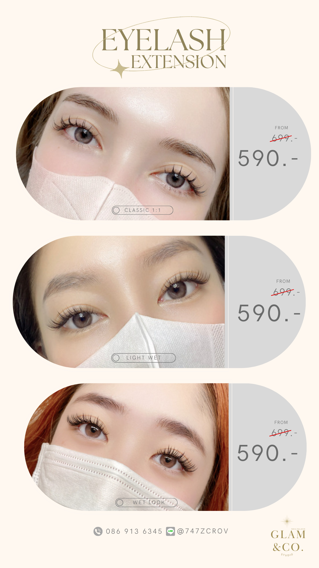 Glam&Co. Studio Facebook ad: ต่อขนตาเชียงใหม่ Glam&Co.Studio
