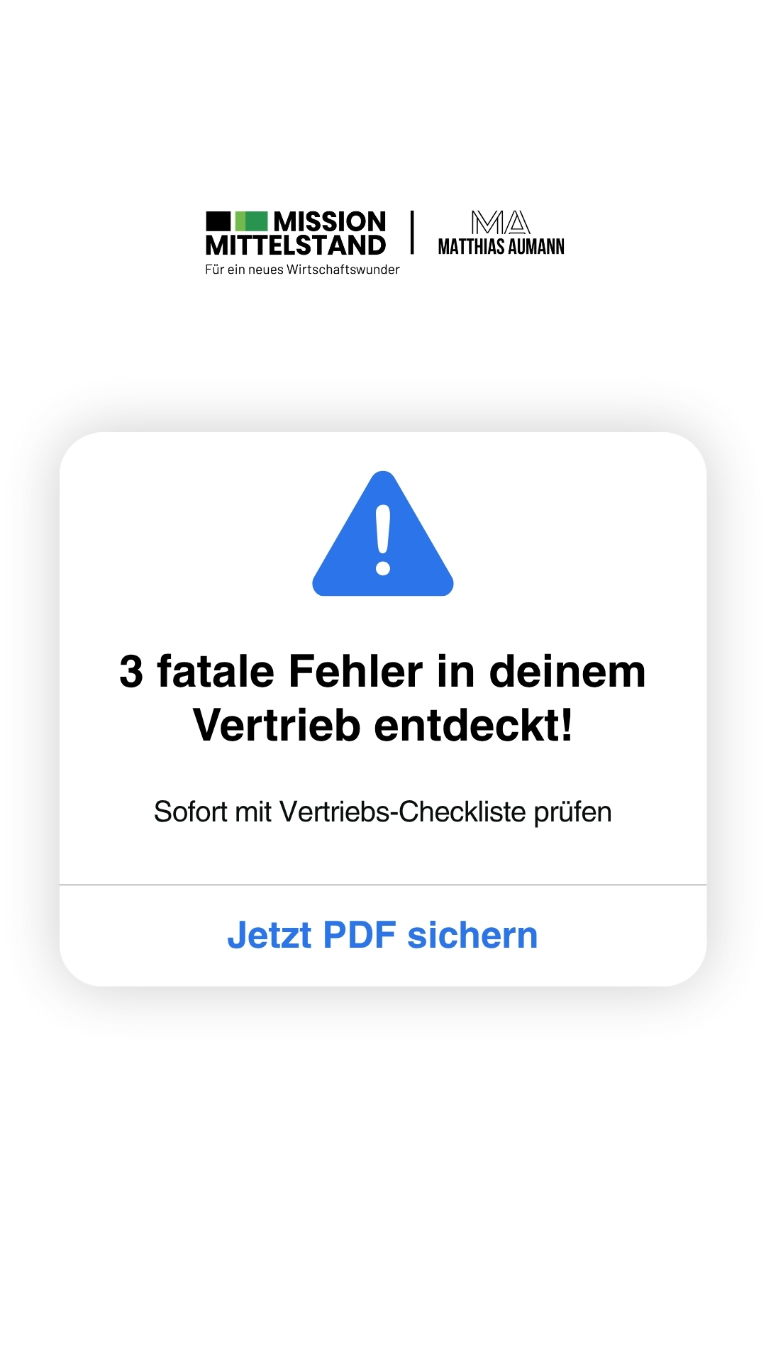Matthias Aumann Facebook ad