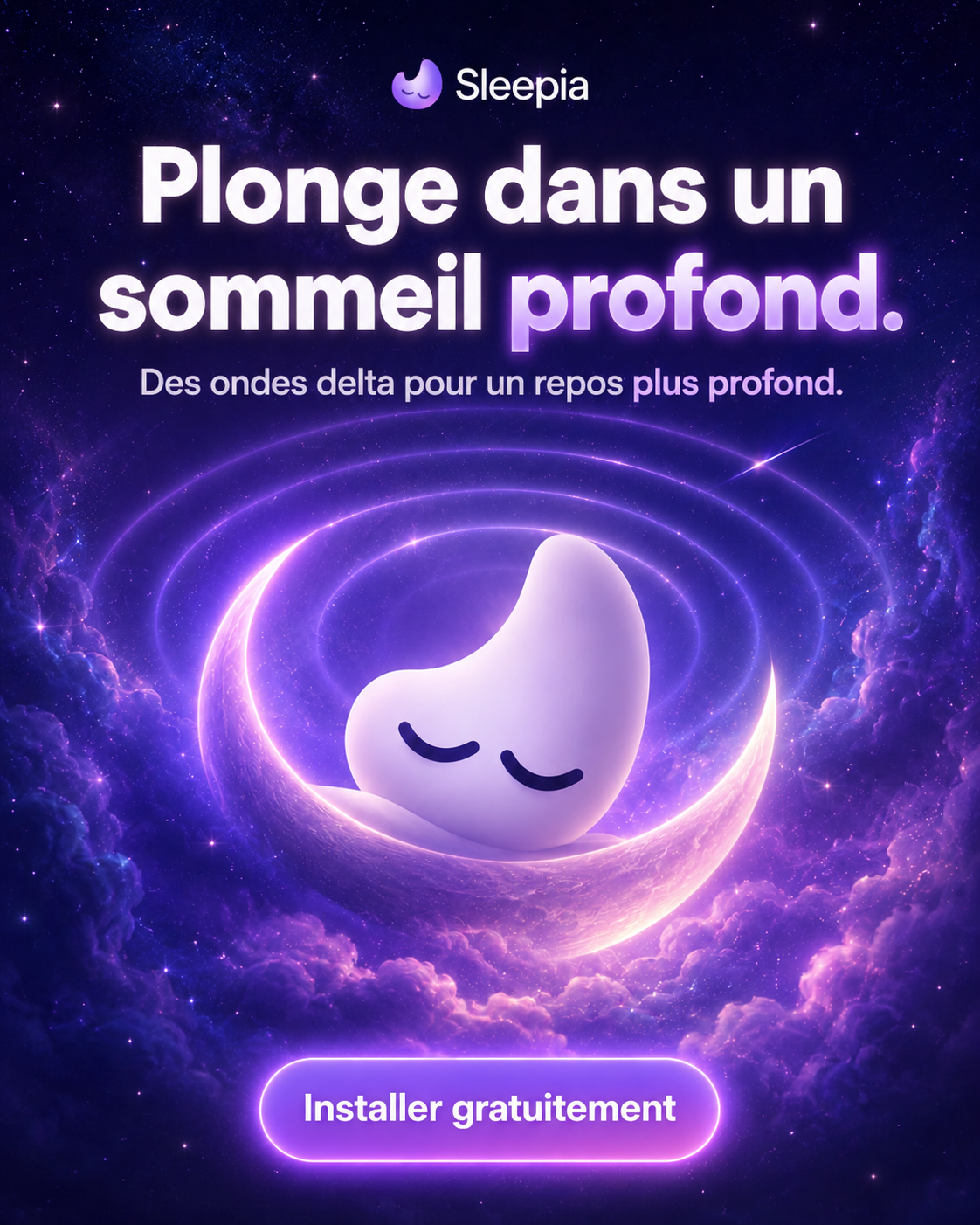 Sleepia Sleep Sounds: Relaxing Facebook ad