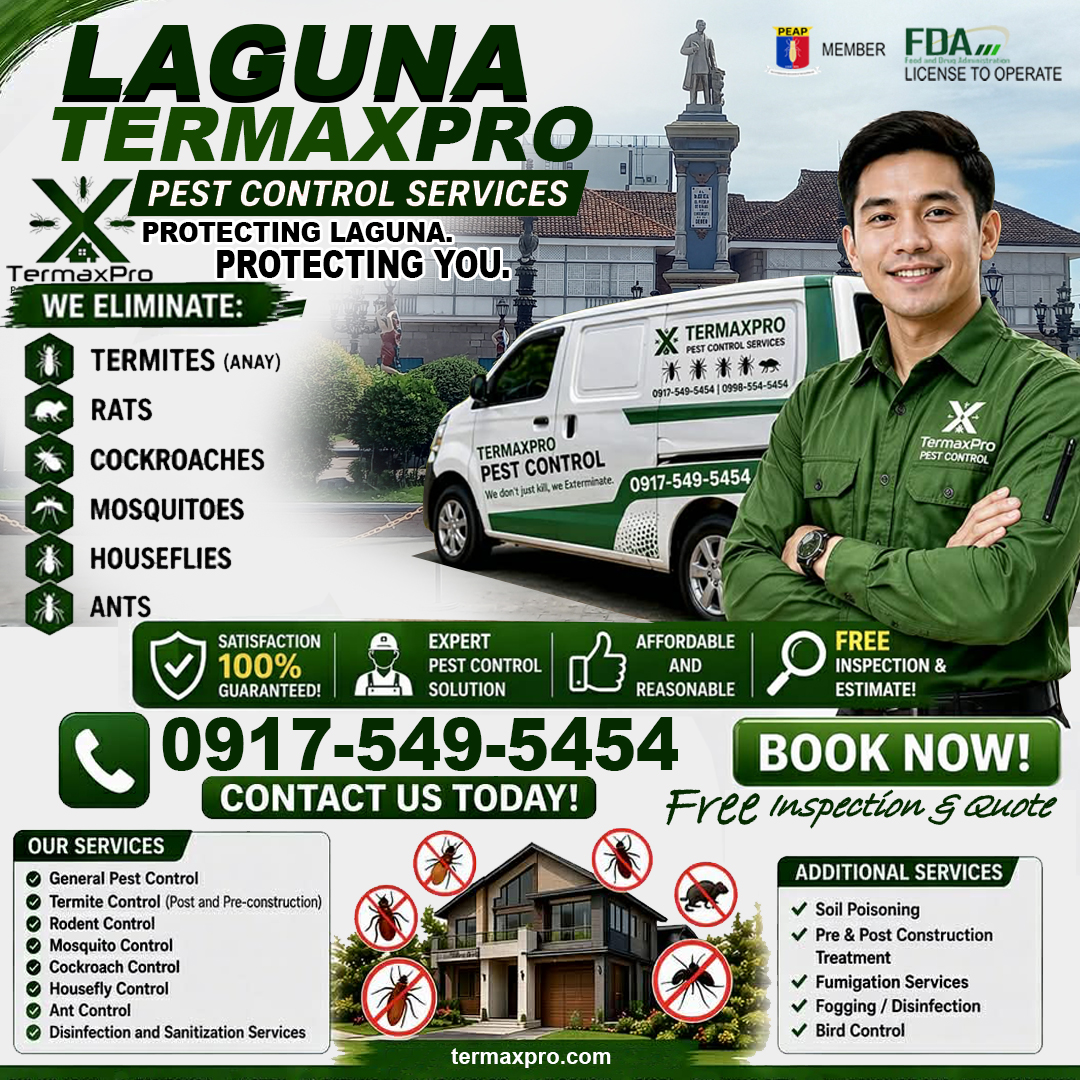 LAGUNA Pest Control Services - Termaxpro Facebook ad: Laguna’s Most Trusted Shield Against Pest!