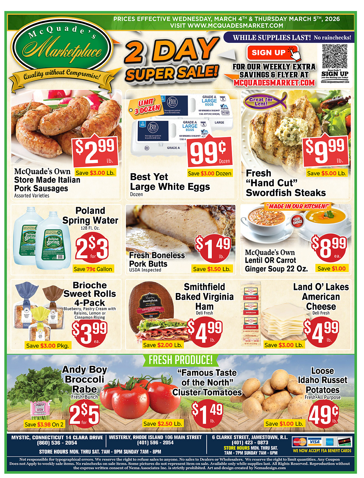 McQuade's Marketplace Facebook ad: EXTRA $AVINGS ALERT!