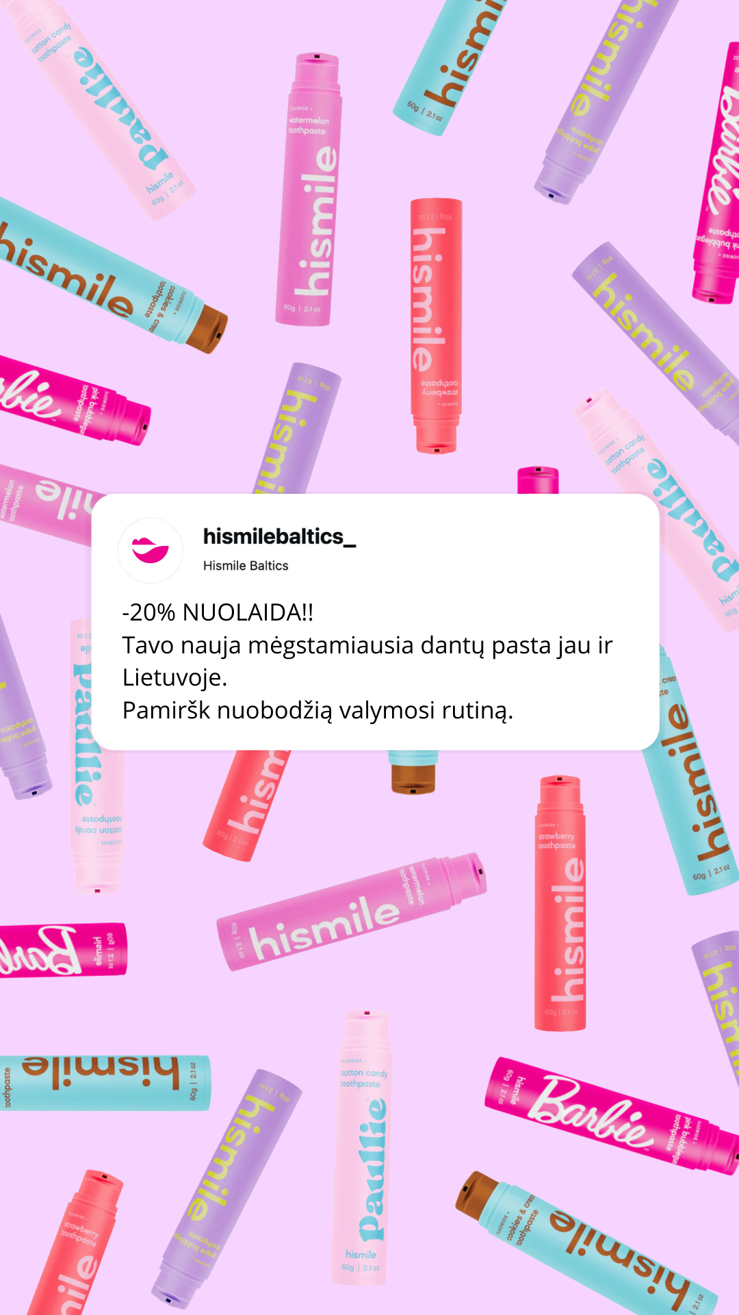 Hismile Baltics Facebook ad