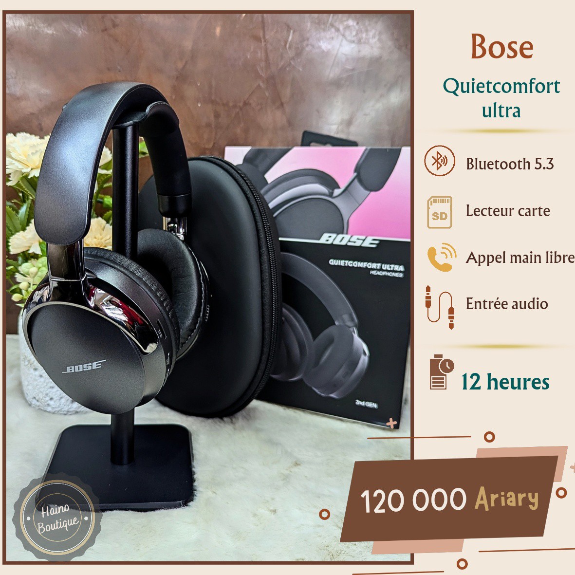 Haino Boutique Facebook ad: Le son qui se remarque.