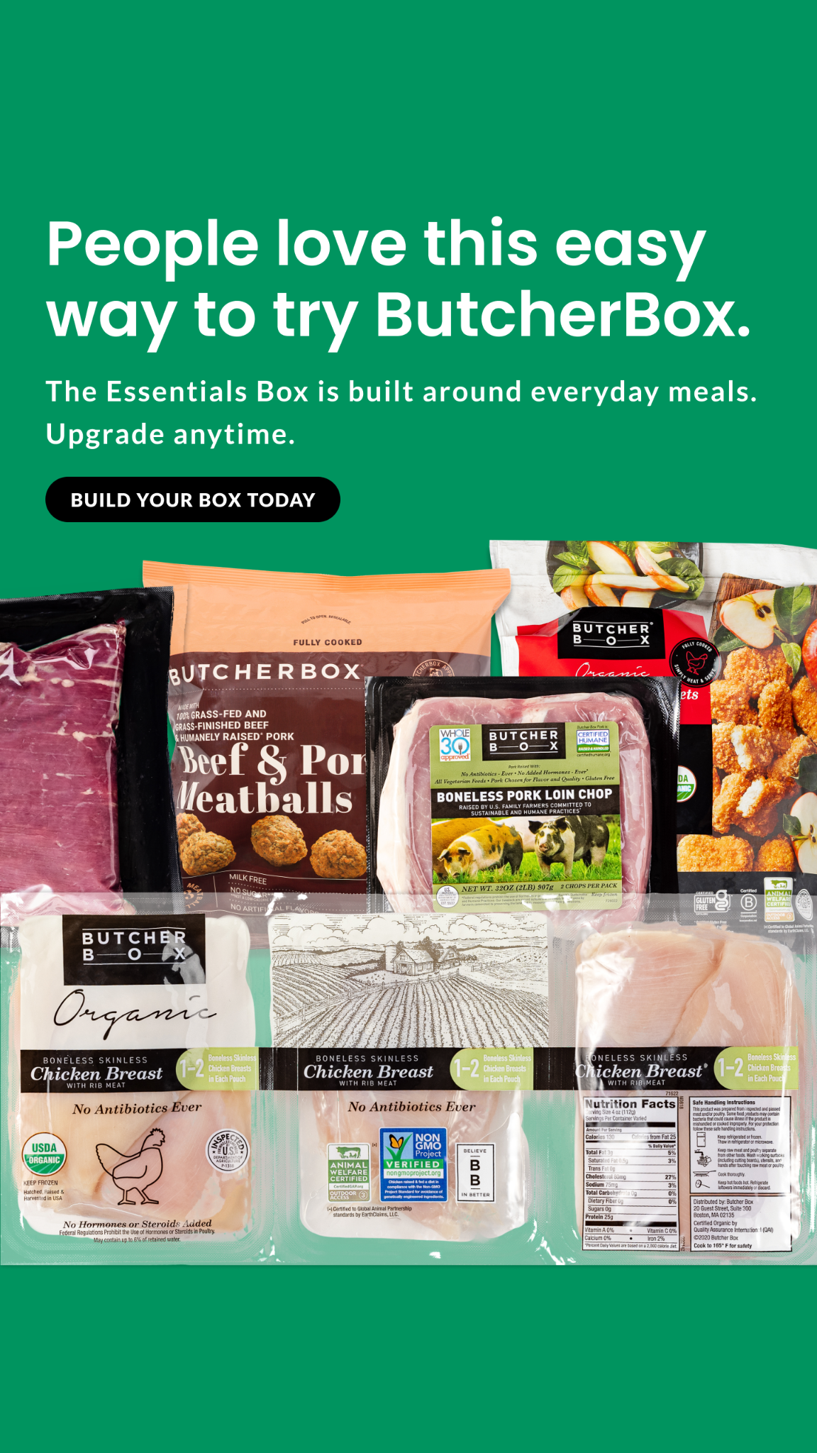 ButcherBox Facebook ad
