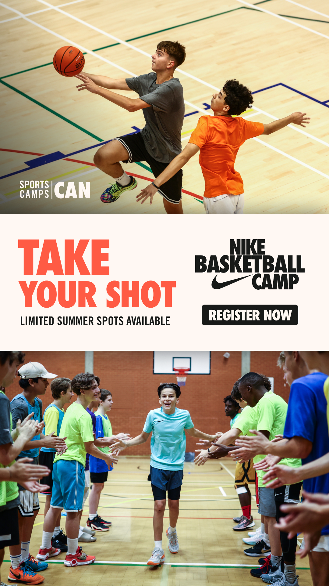 Nike Sports Camps Canada Facebook ad