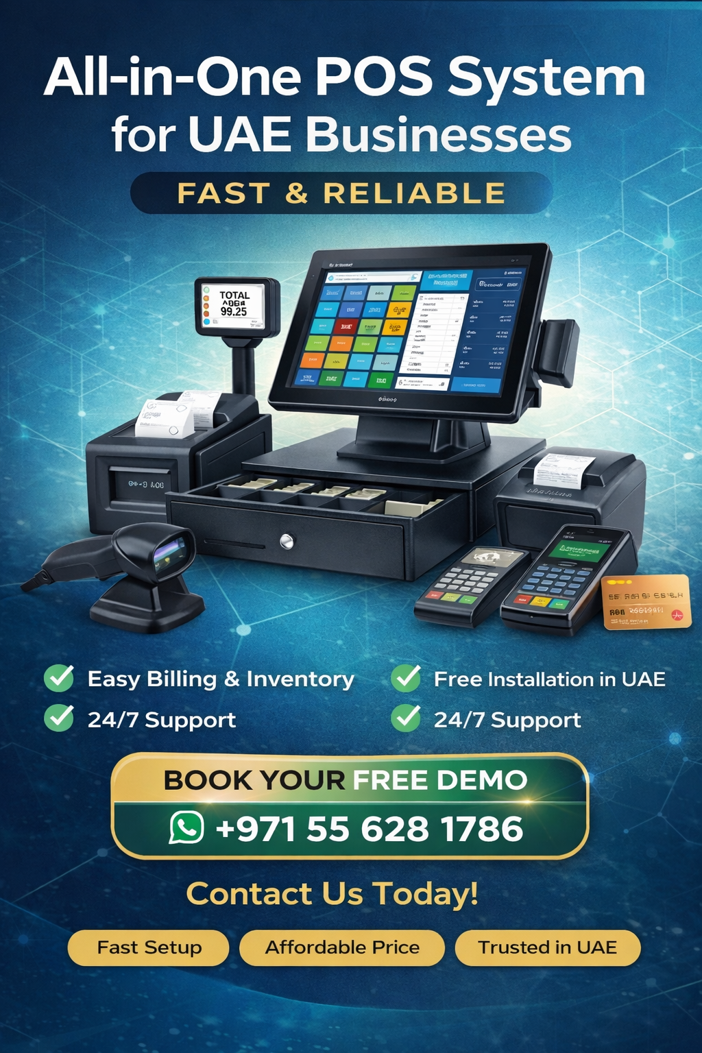 POSHub Technologies Facebook ad: Get Your POS System Installed in 24 Hours…