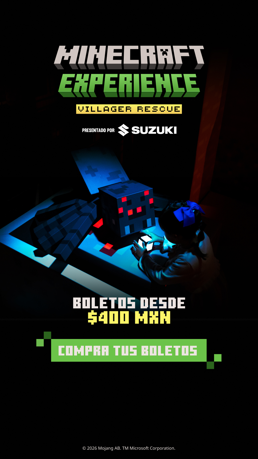 Minecraft Experience Facebook ad