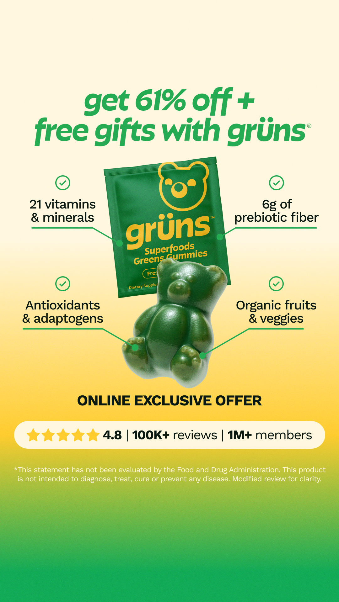 Grüns Facebook ad