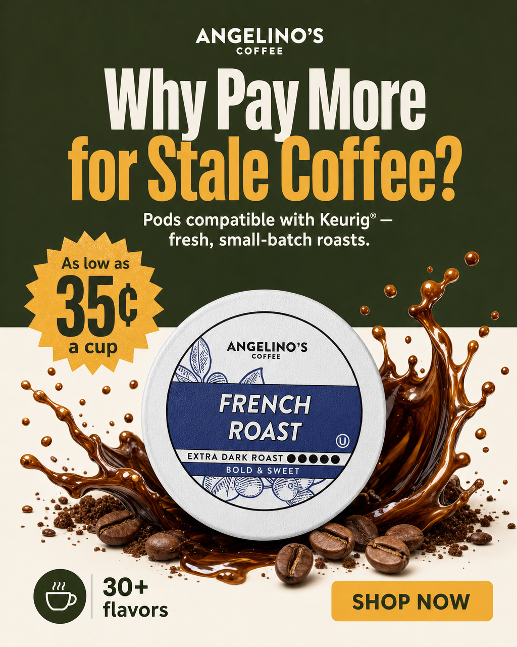 Angelino's Coffee Facebook ad