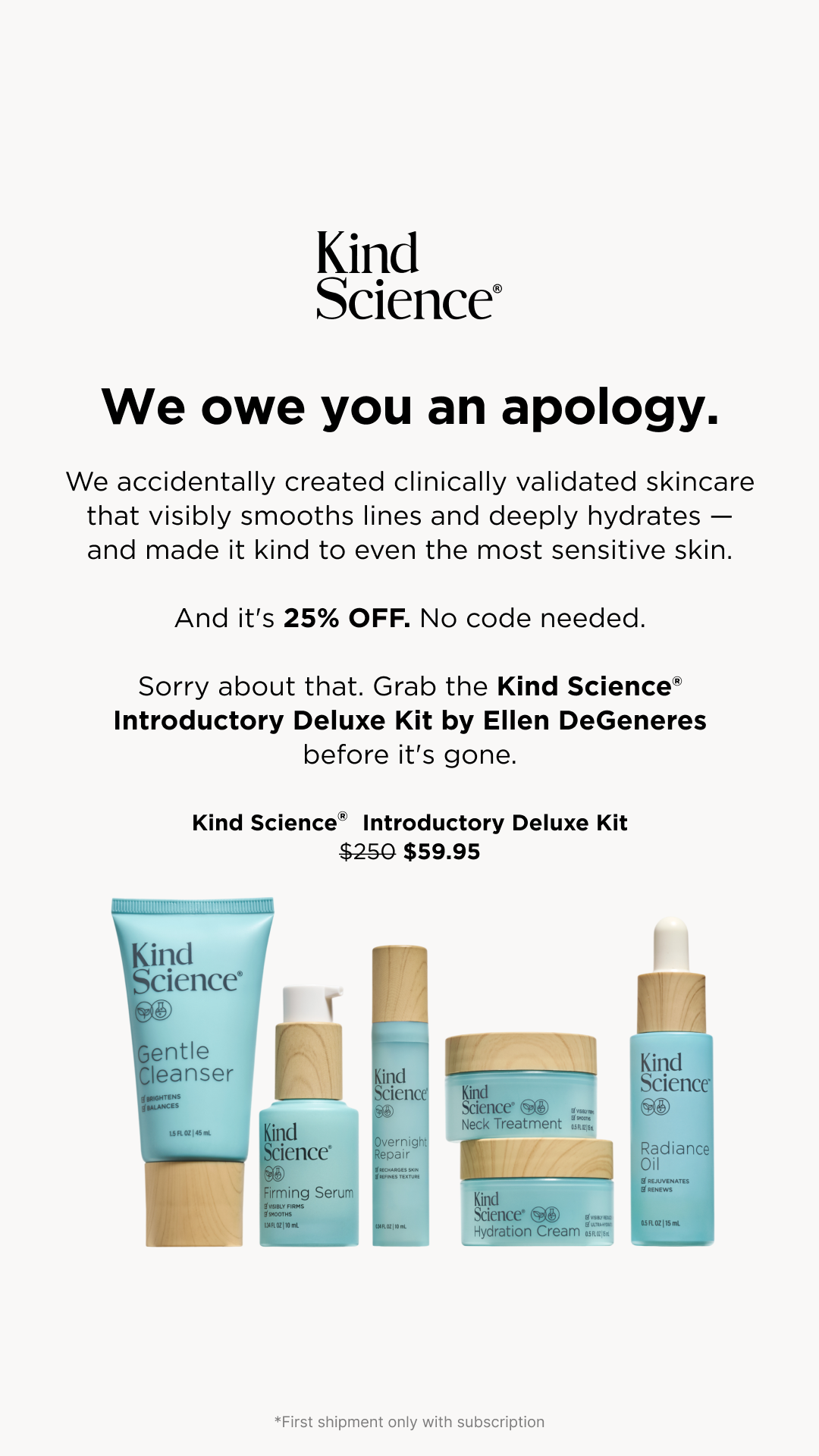 Kind Science Facebook ad