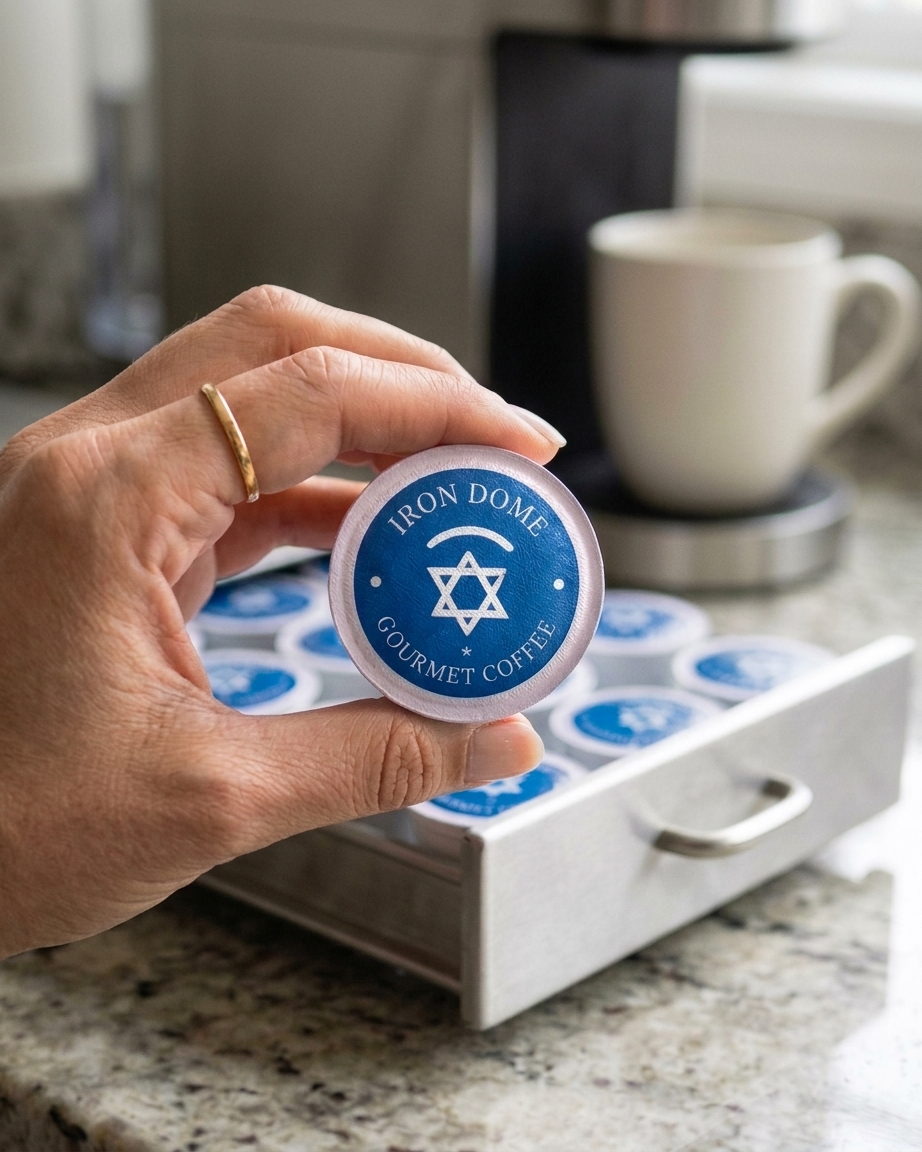 Iron Dome Coffee Facebook ad from May 5, 2026