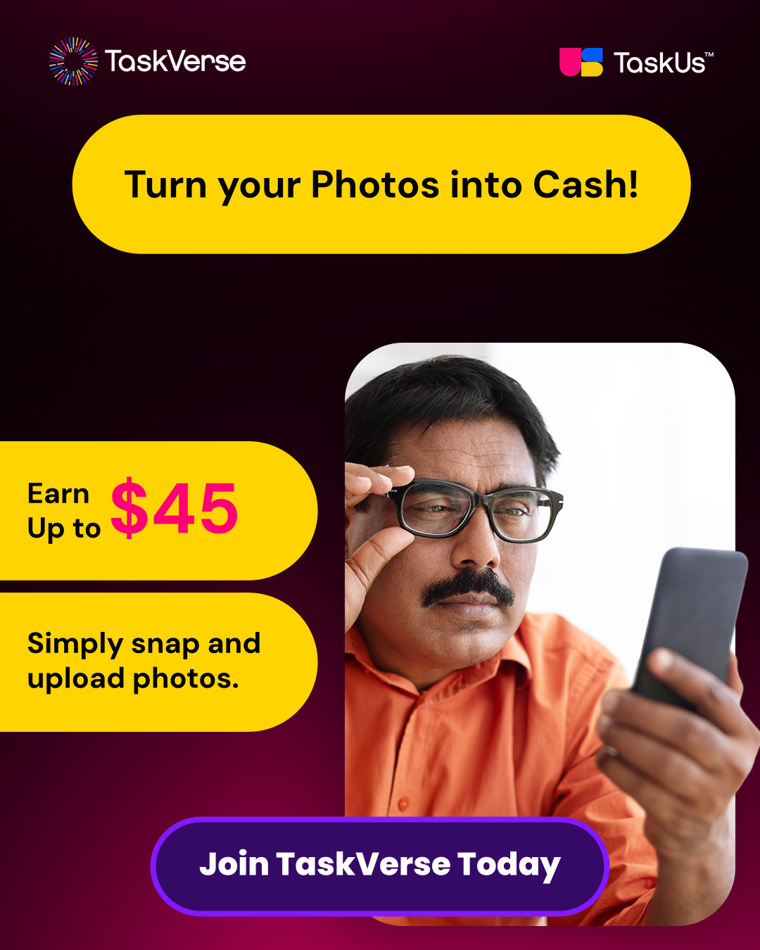 TaskUs Facebook ad