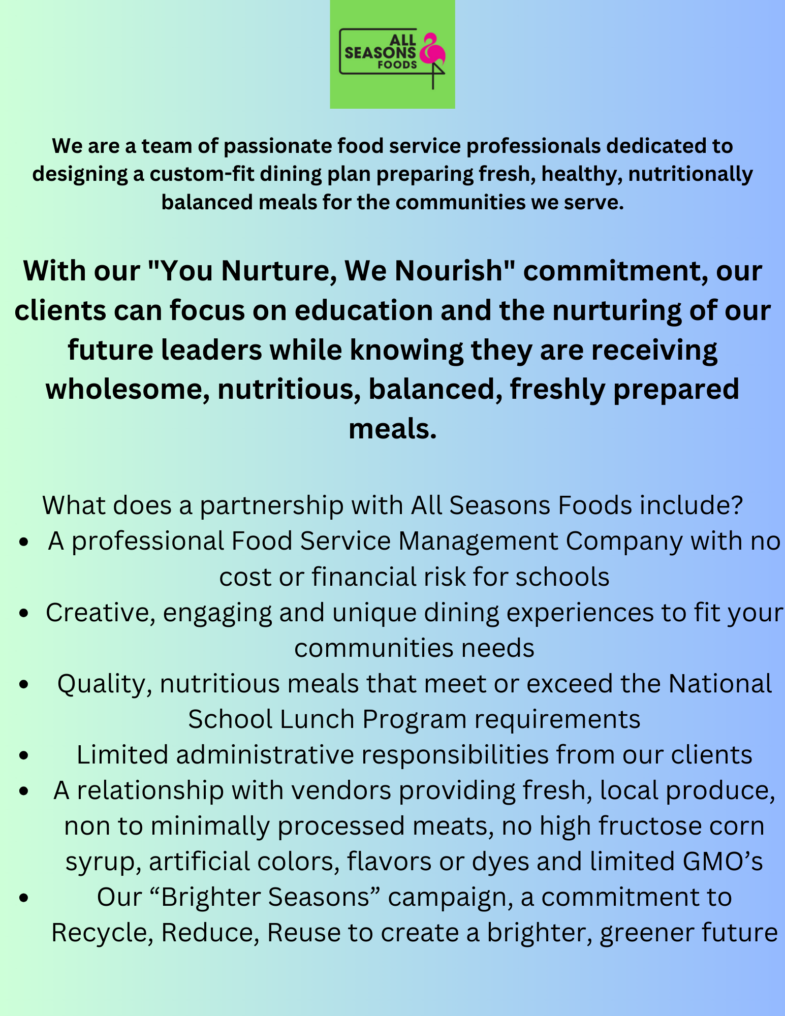 All Seasons Foods Facebook ad from Sep 24, 2025